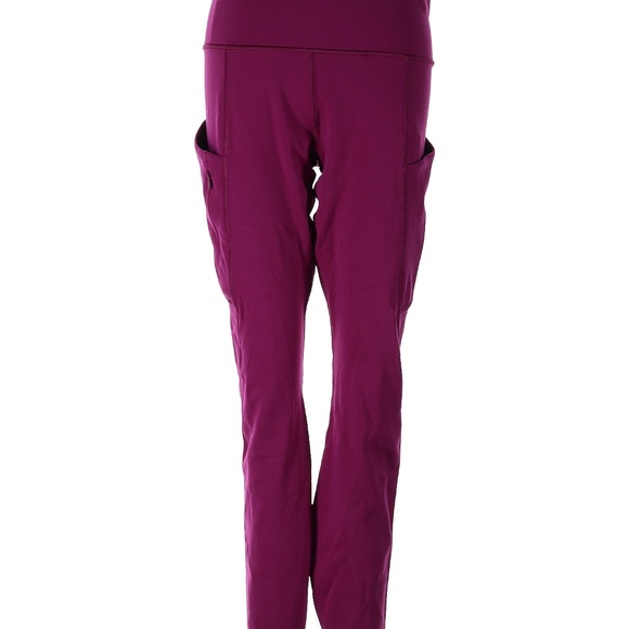 Athleta Fuschia Salutation Stash 7/8 Leggings Size S - Picture 1 of 5